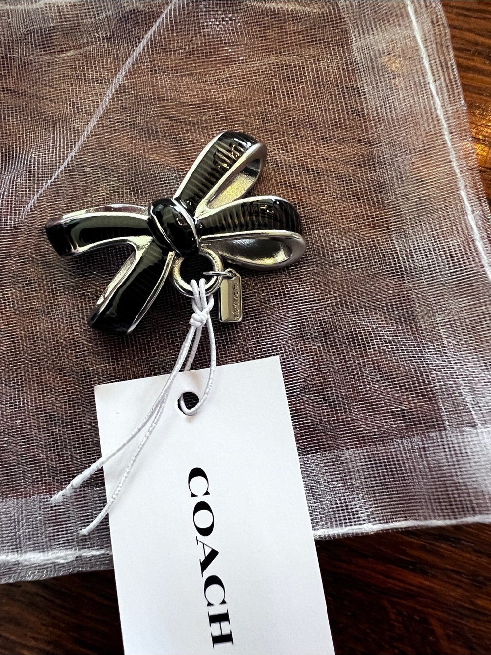 Coach Bow Charm Black NWT Store Exclusive